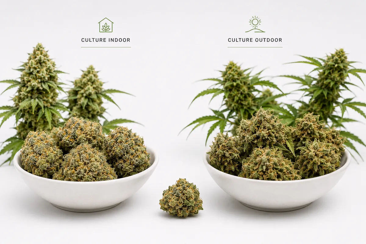 Fleurs CBD Indoor cultivées en chambre close — grossiste fleurs CBD